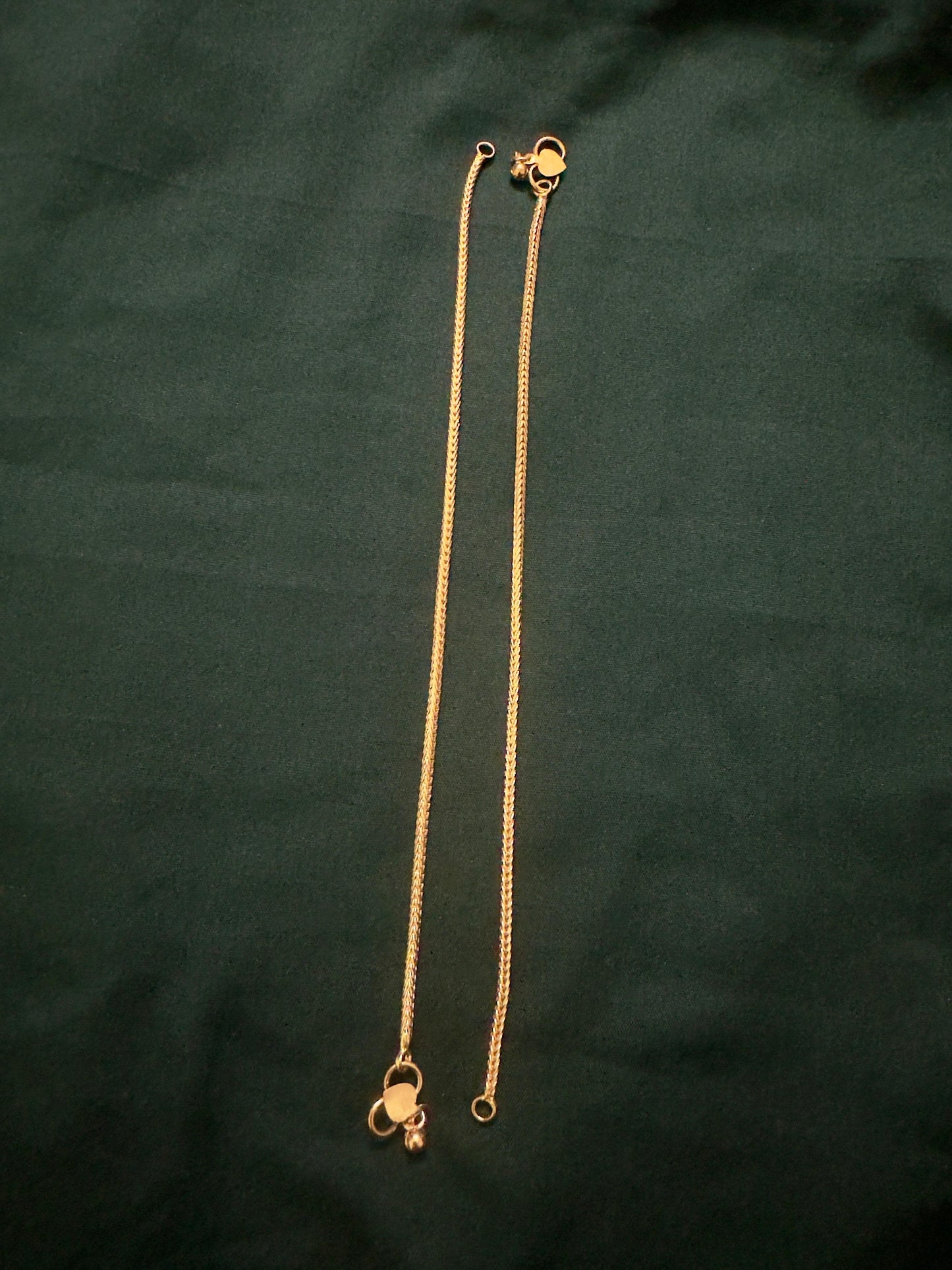 Pure panchaloham unpolished anklets - nanthadu model