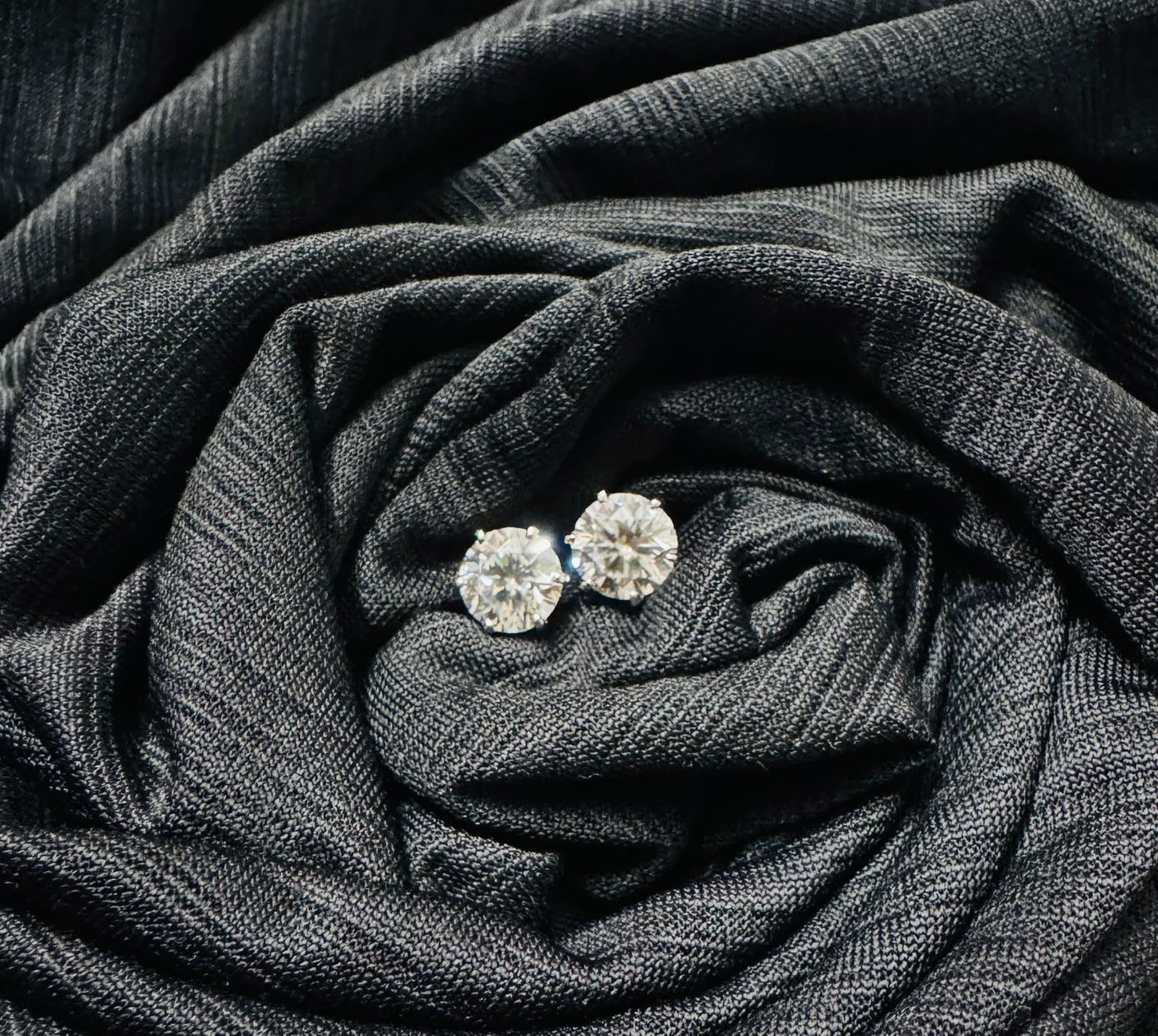 925 silver screw back studs with Swarovski stones(24 carat gold coated)