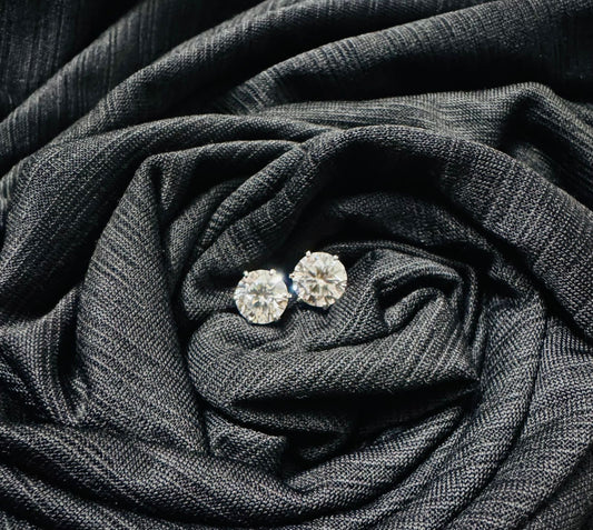 925 silver screw back studs with Swarovski stones(24 carat gold coated)