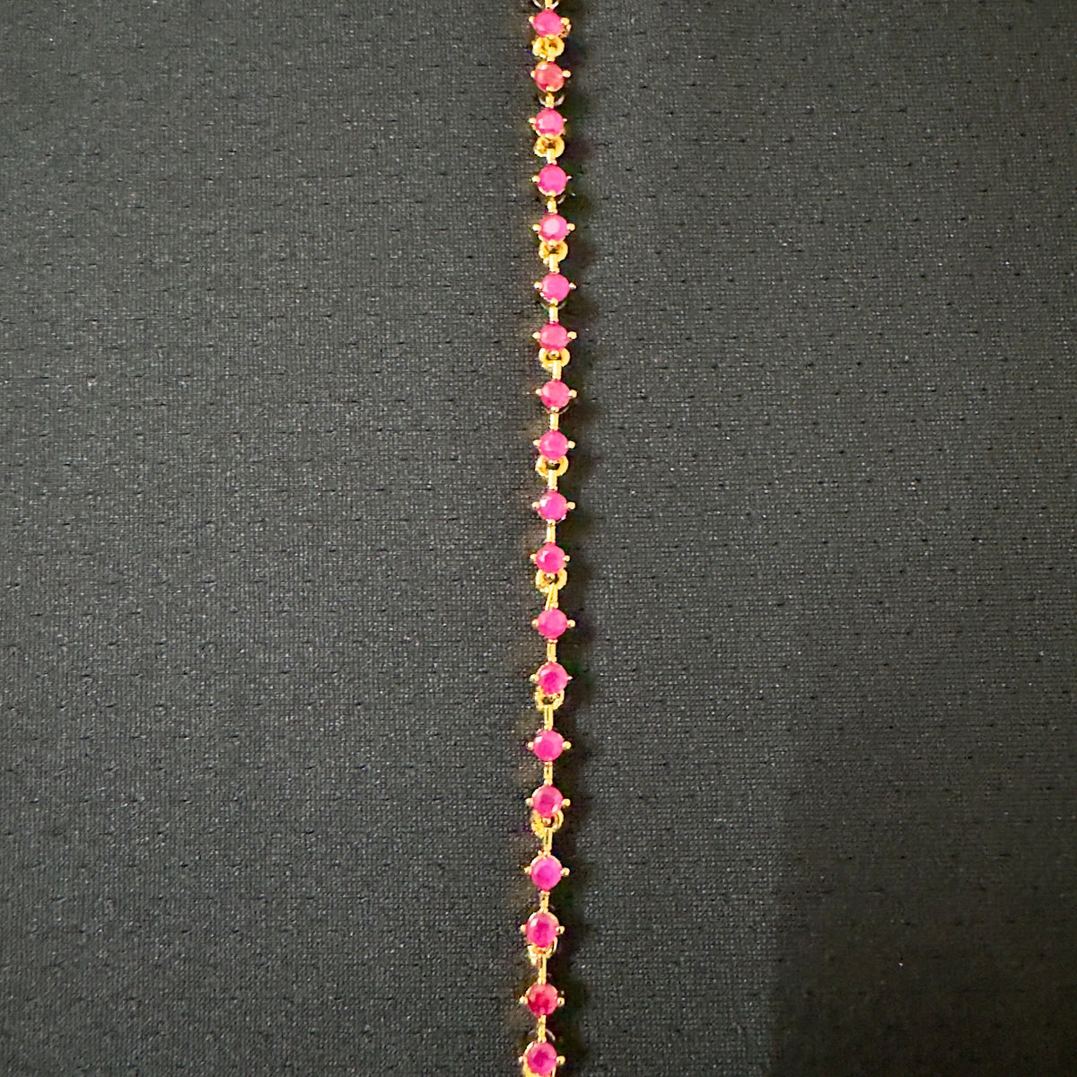 Diamond replica Panchaloham thali chain 2 in 1 , ruby one side and white one side 26inch