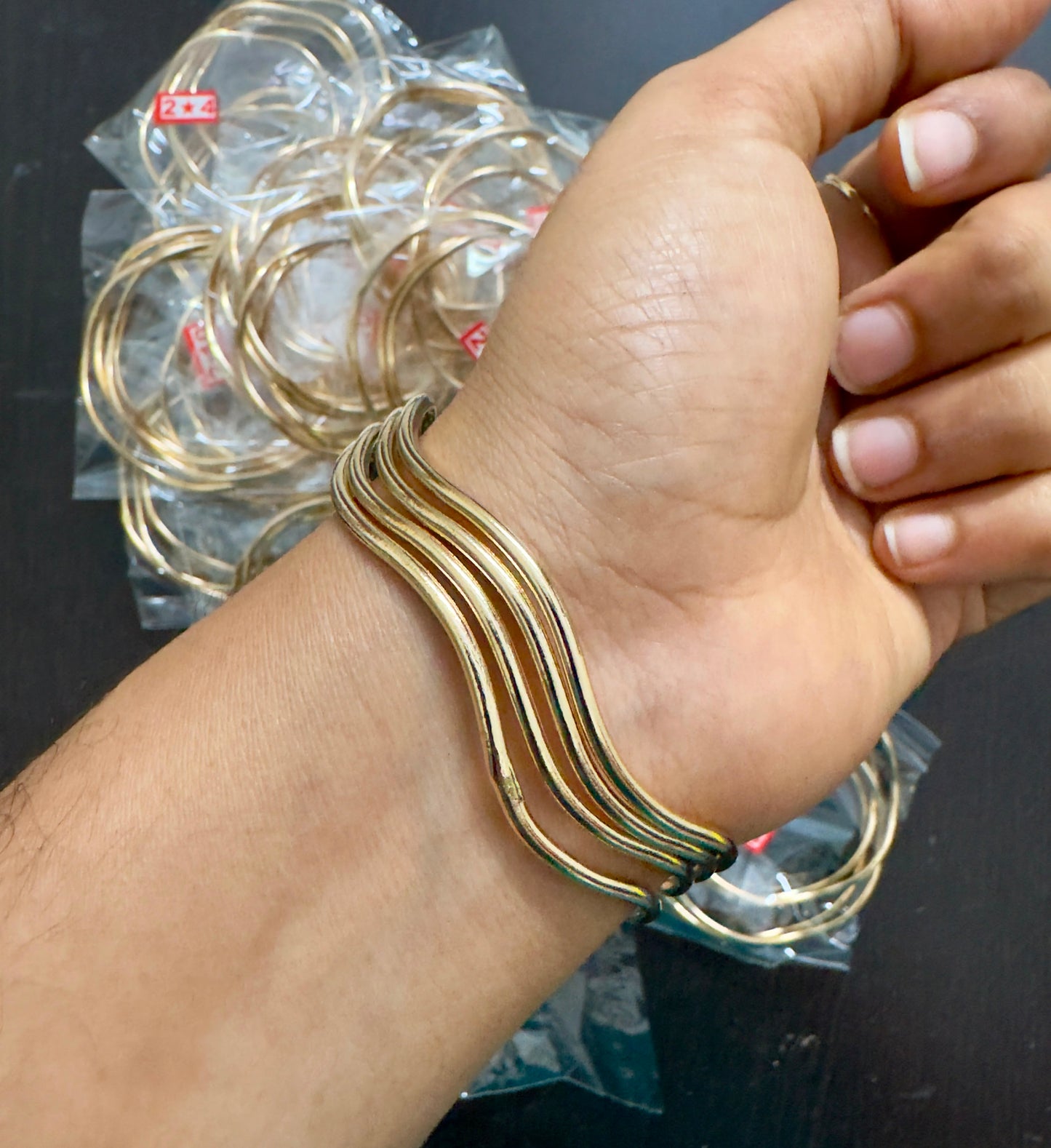 Panchaloham unpolished bangles- Thin