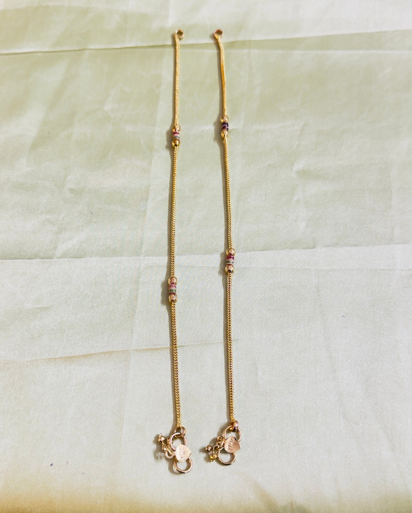 Panchaloham enamel anklets