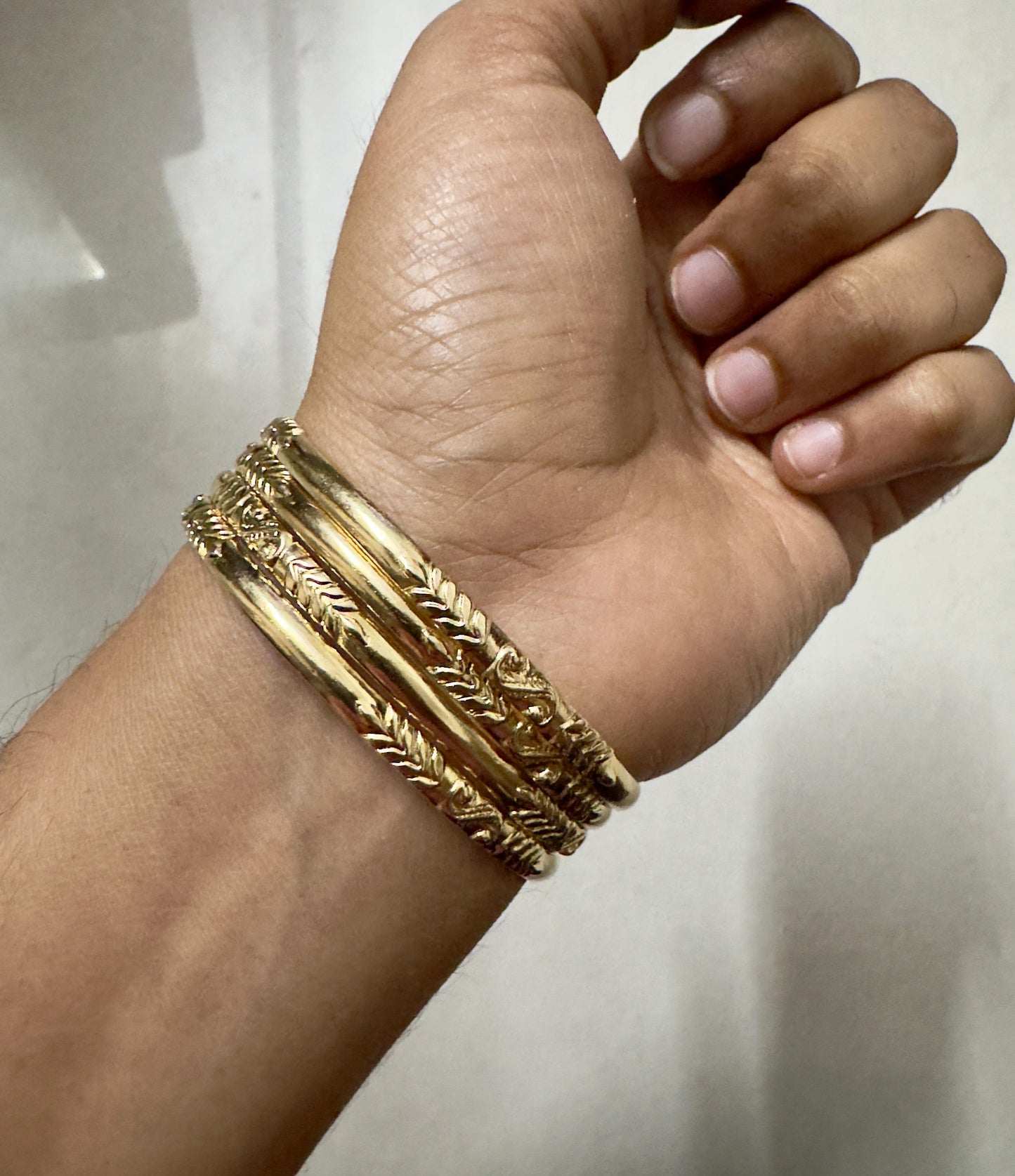 Pure panchaloham unpolished Bangles - Broad