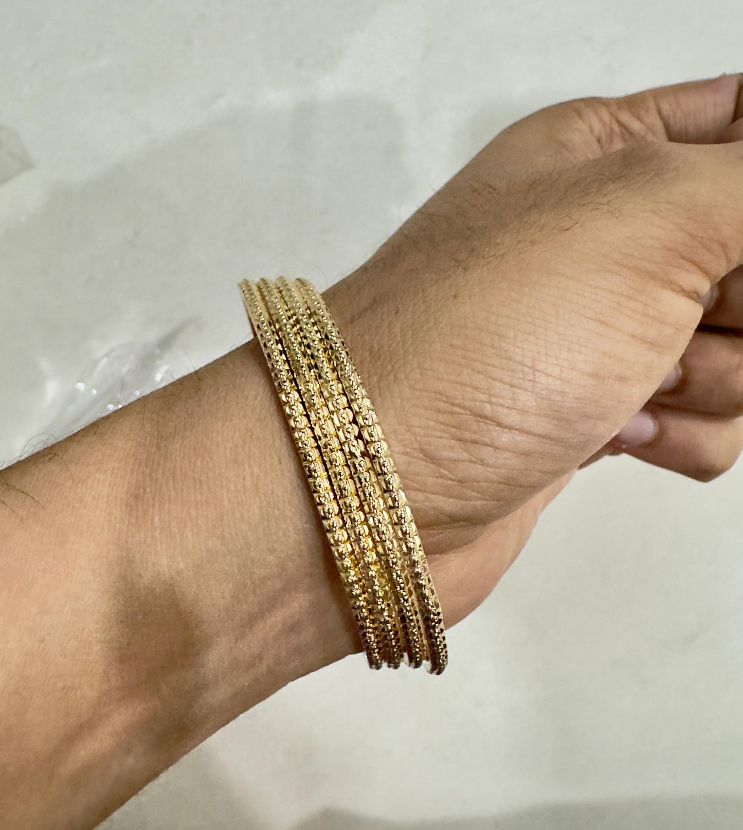 Pure panchaloham unpolished Bangles - Thin