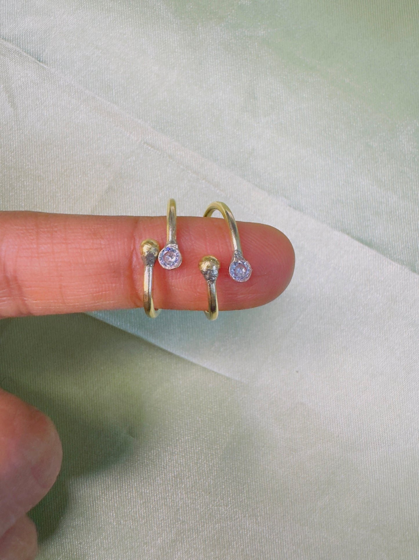 Panchaloham stone toe rings