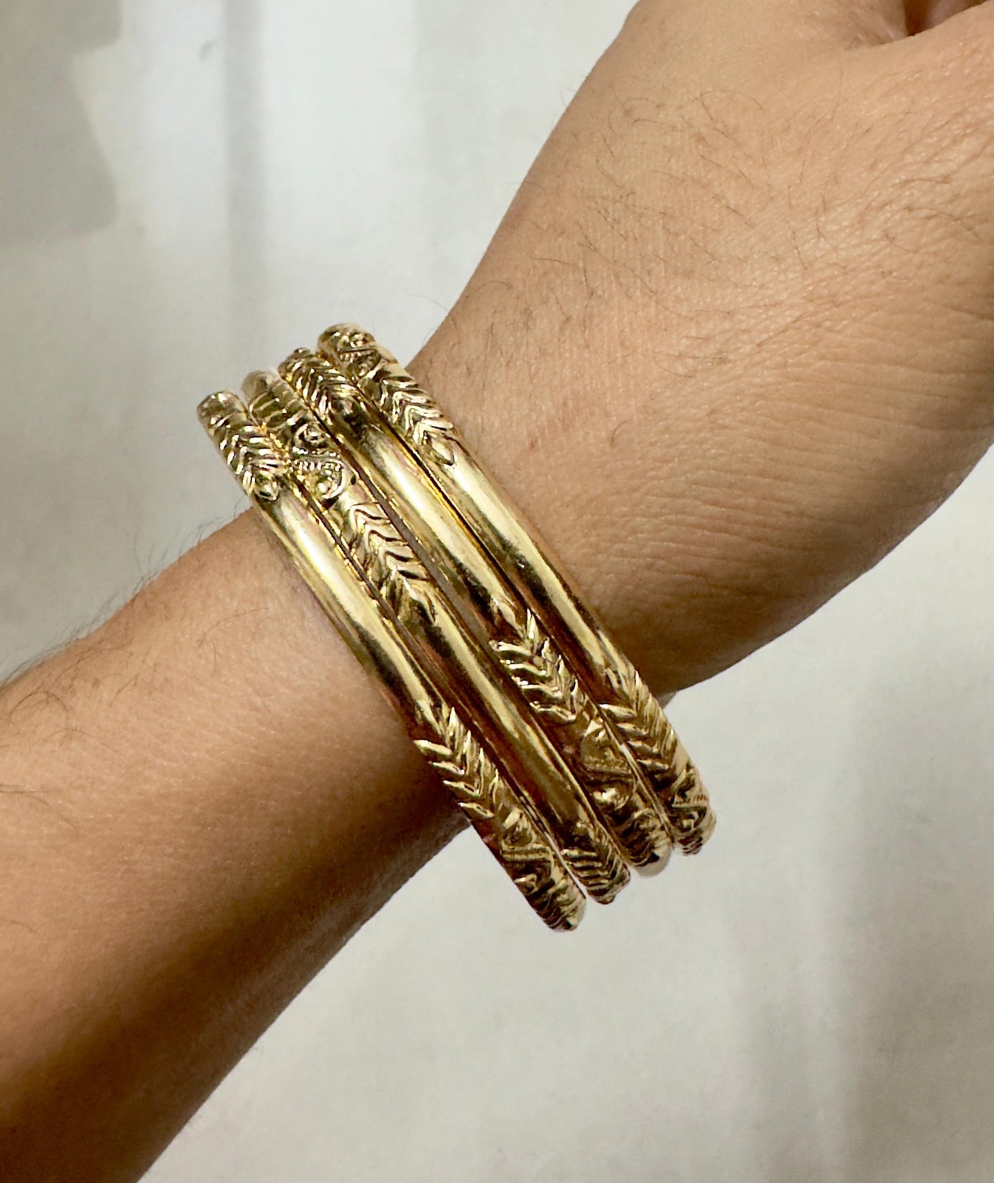 Pure panchaloham unpolished Bangles - Broad