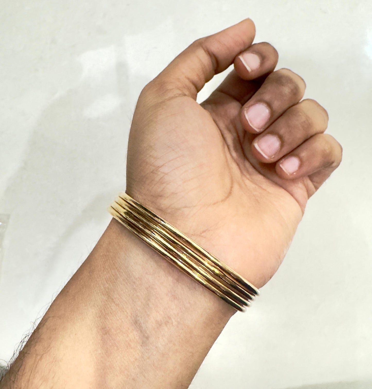 Pure panchaloham unpolished Bangles - Thin