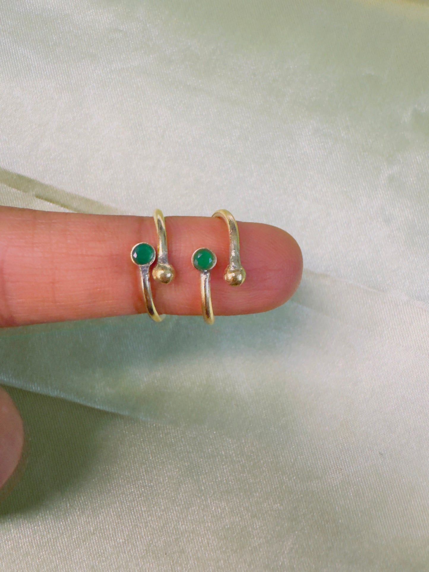 Panchaloham stone toe rings