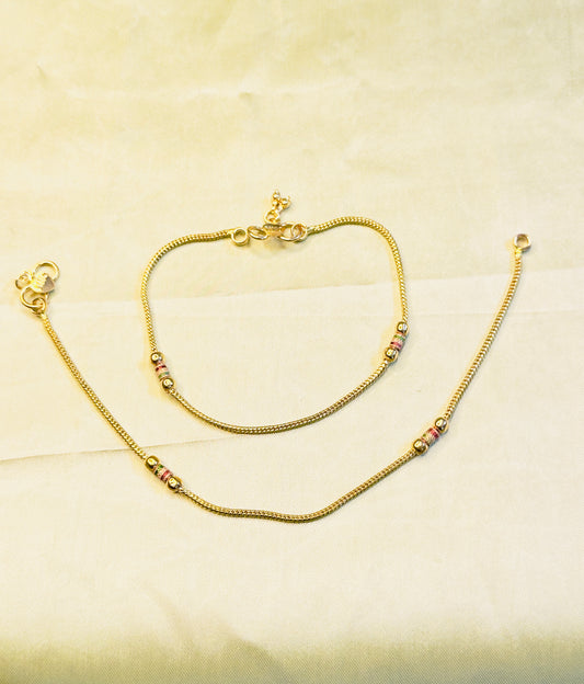 Panchaloham enamel anklets