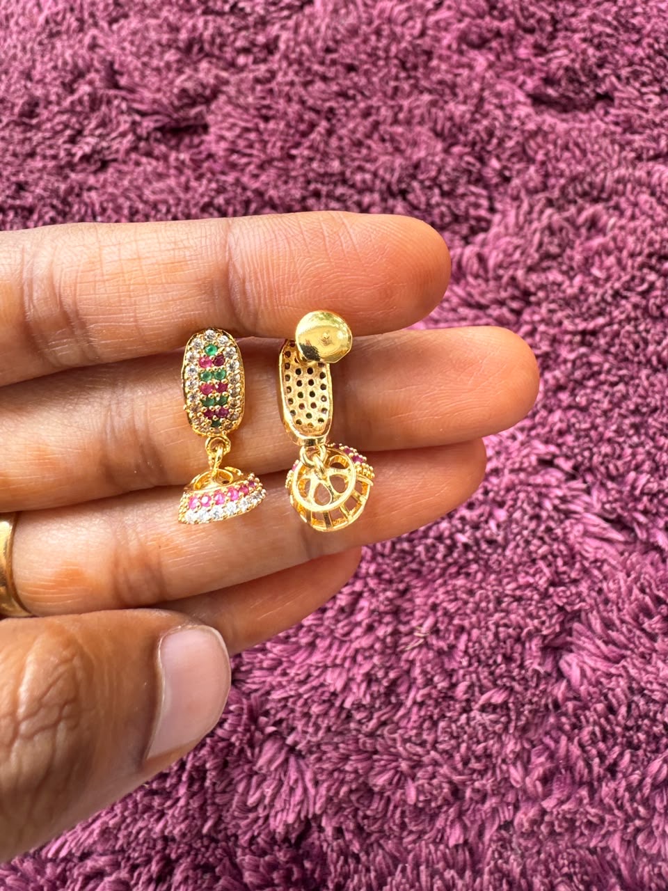 Panchaloham jhumka small size