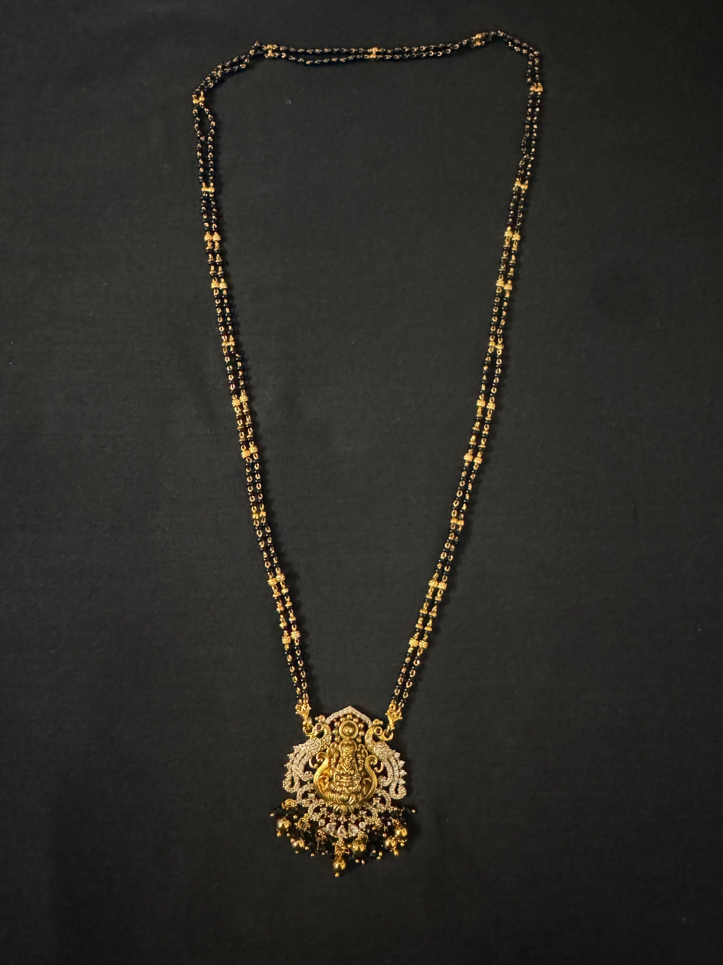 Long black beads 26 inch