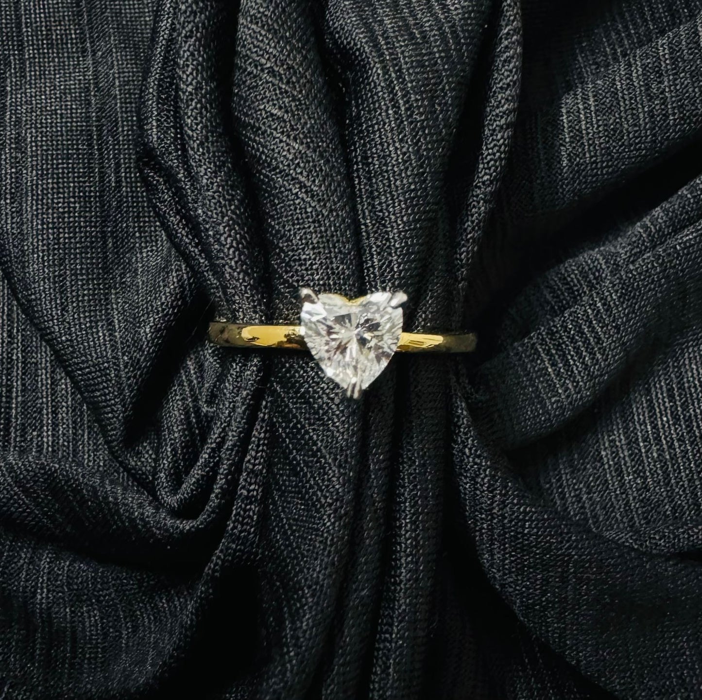 Adjustable 92.5 silver ring with 24 carat gold coated(suits sizes starting from 11)