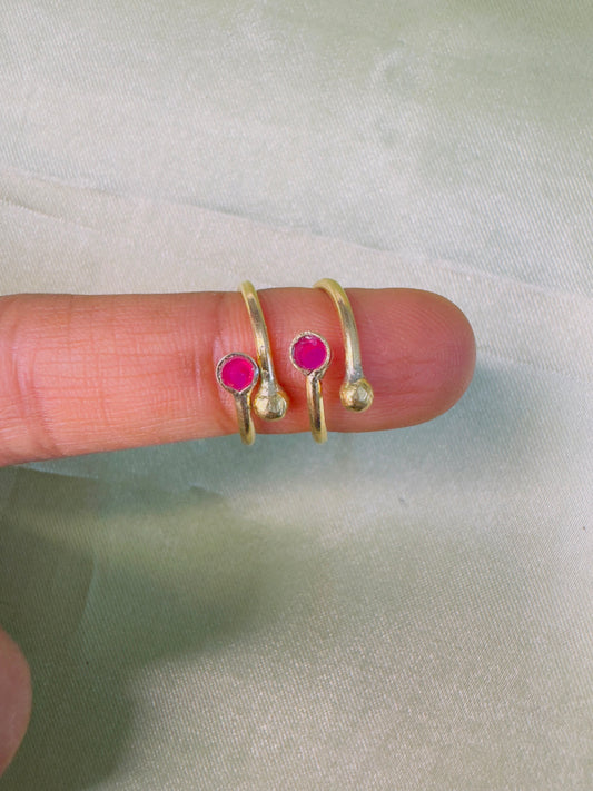 Panchaloham stone toe rings