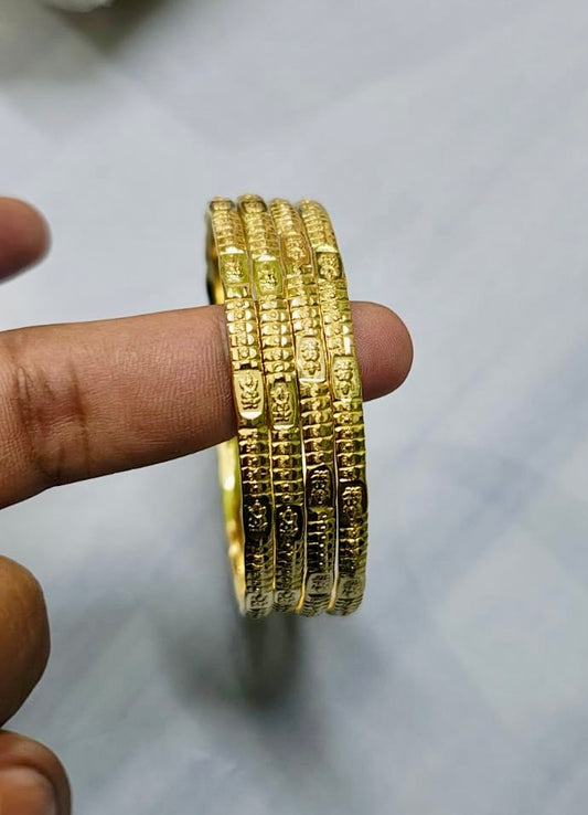 Pure panchaloham unpolished Lakshmi devi Bangles - Broad