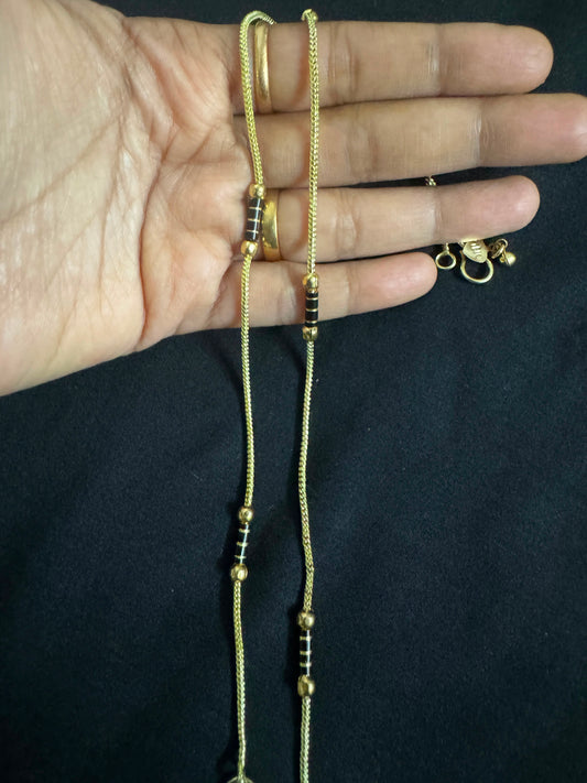 Panchaloham black enamel anklets- PANK001