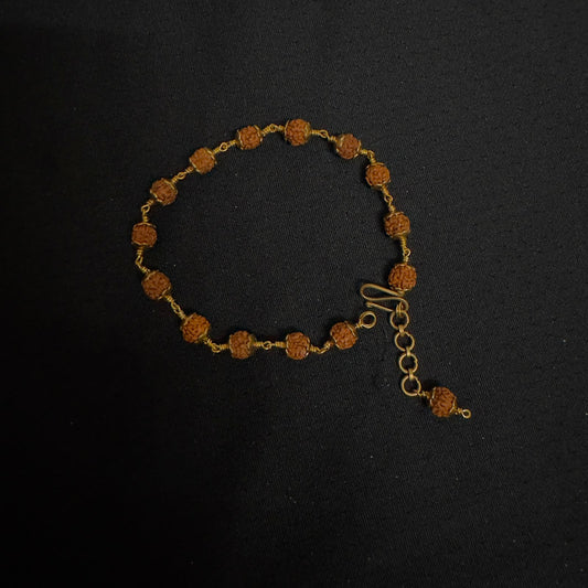 Panchaloham unpolished rudraksha bracelet