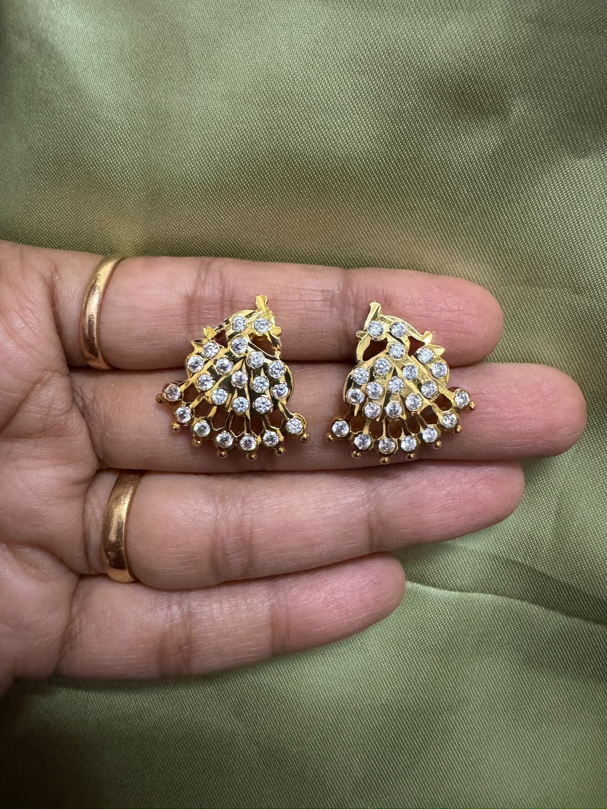 Panchaloham peacock studs